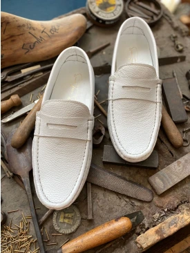 Beyaz Deri Klasik Erkek Ayakkabısı