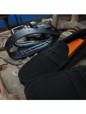 Siyah Triko Loafer Erkek Ayakkabısı