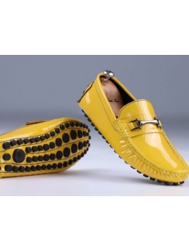 Sarı Rugan Deri Tokalı Erkek Ayakkabısı