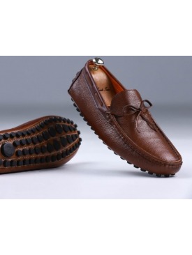 Kahverengi Deri Biyeli Erkek Ayakkabısı