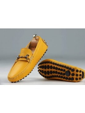 Sarı Deri Tokalı Erkek Ayakkabısı