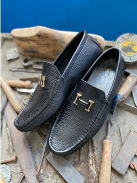 Siyah Deri Tokalı Erkek Ayakkabısı